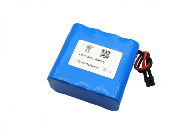 14.4V 5400mAh cylindrical lithium battery; 18650 4S2P lithium battery